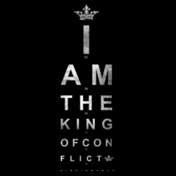 I AM THE KING OF CONFLICT - PS01 8cm Square Sew-On Patch Design