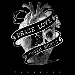 PEACE LOVE TRUTH MUSIC (HEART TATTOO) - GD10 Softstyle® Adult V-Neck T-Shirt Design