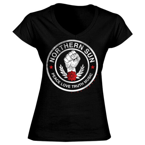 NORTHERN SUN SOUL - GD78 Softstyle® Ladies' V-Neck T-Shirt Thumbnail