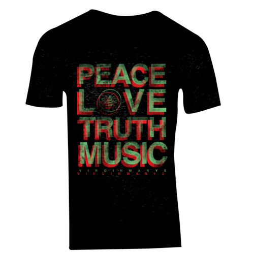PEACE LOVE TRUTH MUSIC - GD10 Softstyle® Adult V-Neck T-Shirt Thumbnail
