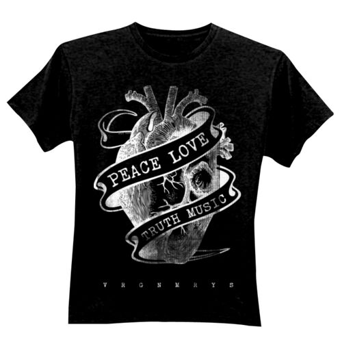 PEACE LOVE TRUTH MUSIC (HEART TATTOO) - GD01 Softstyle Adult T-Shirt Thumbnail