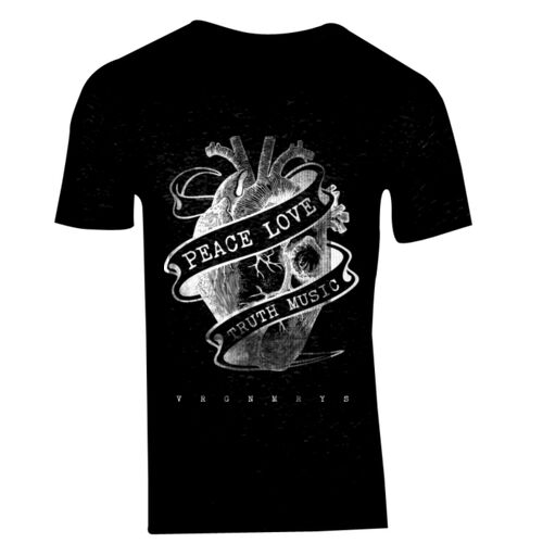 PEACE LOVE TRUTH MUSIC (HEART TATTOO) - GD10 Softstyle® Adult V-Neck T-Shirt Thumbnail