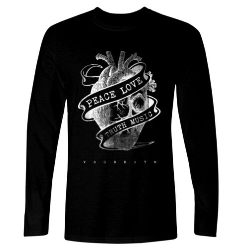 PEACE LOVE TRUTH MUSIC (HEART TATTOO) - GD11 Softstyle® Adult Long Sleeve T-Shirt Thumbnail